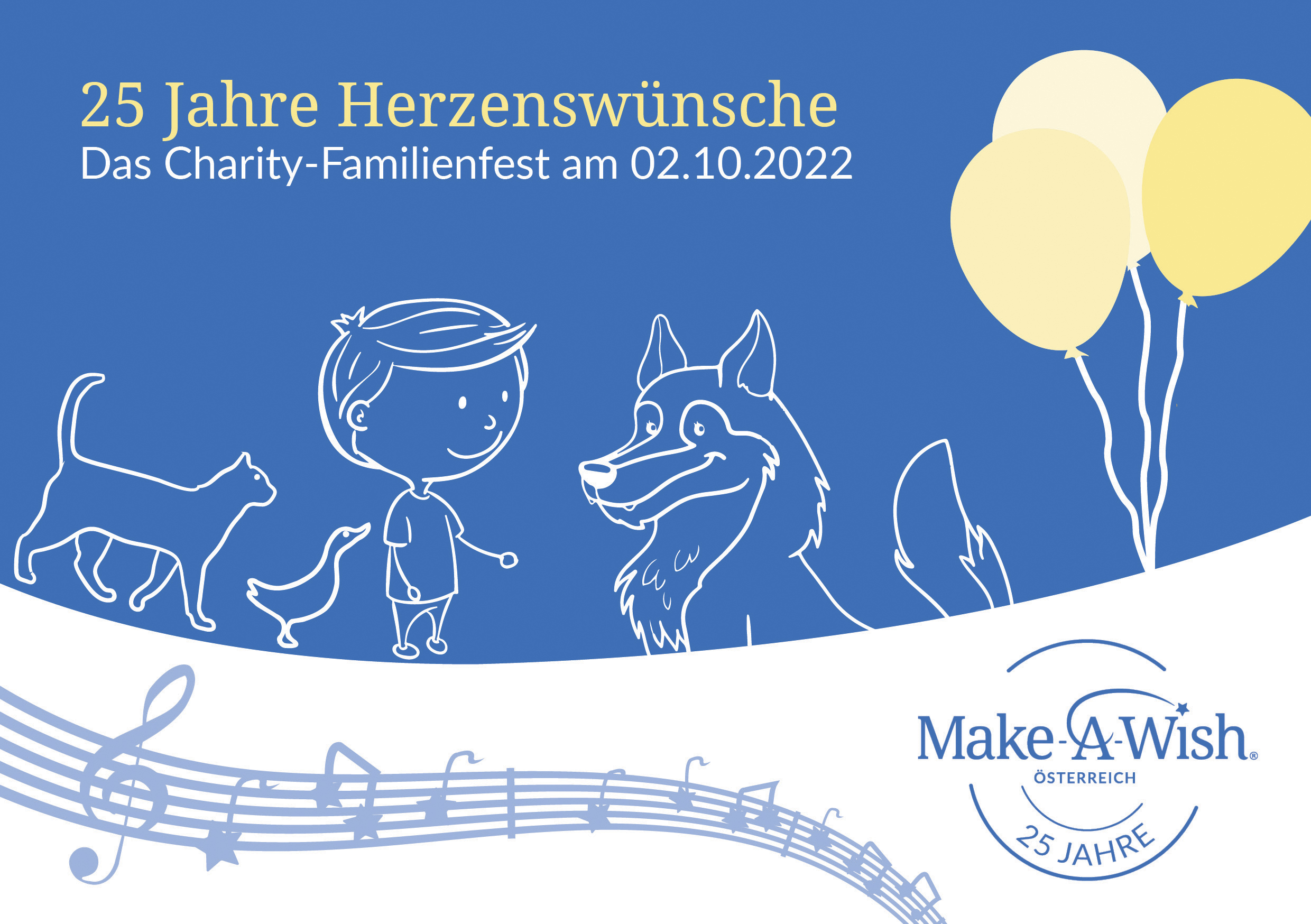 Make-A-Wish Charity Familienfest am 2.Oktober 2022: 25 Jahre Herzenswünsche groß gefeiert